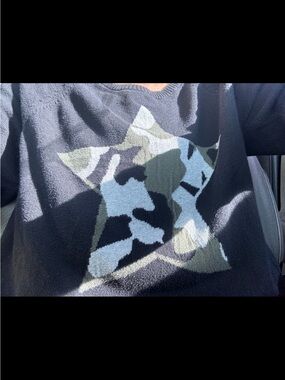 torrid Black Crewneck Sweater with Camo Star